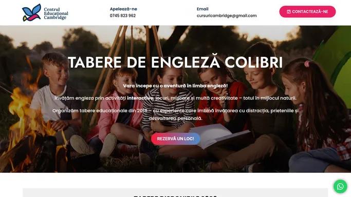 Taberele de engleza din 2026 | Centrul Cambridge Sibiu