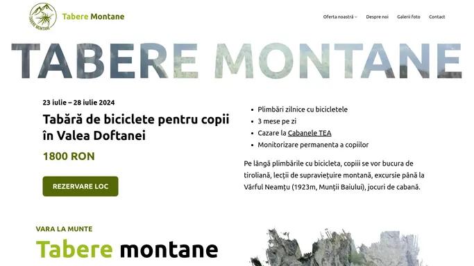 Tabere Montane – Timpul tau liber in natura