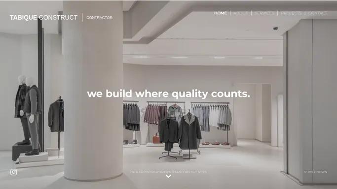 TABIQUE CONSTRUCT – we build where quality counts