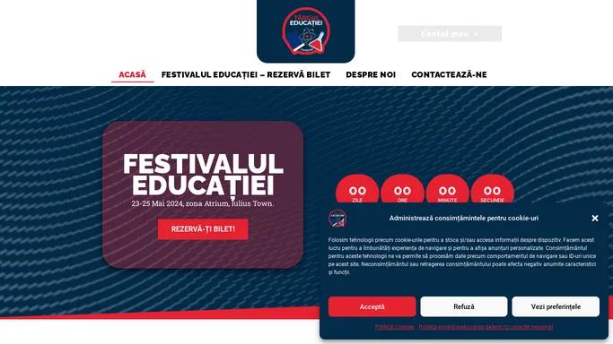 Festivalul Educatiei - Iulius Town Timisoara, 23-25 Mai 2024