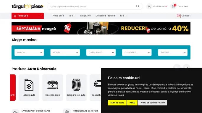 Magazin piese auto online la preturi incredibil de mici - targuldepiese.ro