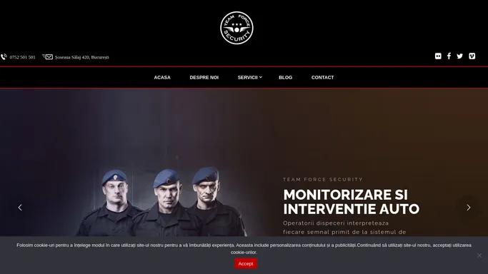 Team Force Security - Paza, interventie auto si supraveghere video