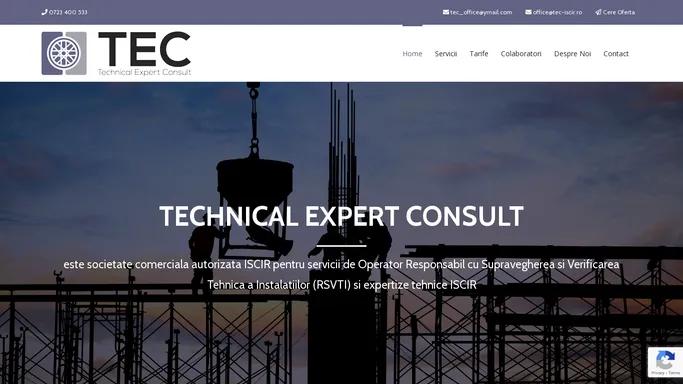 Technical Expert Consulteste | Operator Responsabil cu Supravegherea si Verificarea Tehnica a Instalatiilor (RSVTI) | expertize tehnice ISCIR