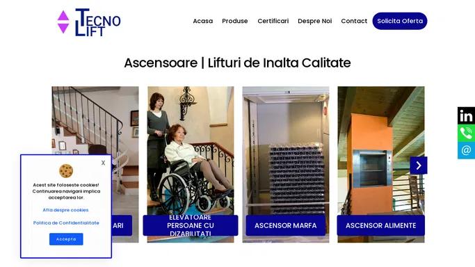 Ascensoare | Lifturi de Vanzare ▷ Tecnolift.ro