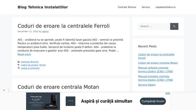 Blog Tehnica Instalatiilor - instalatii termice si sanitare