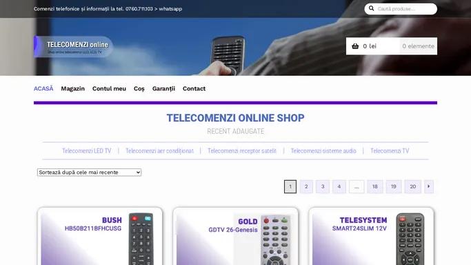 TELECOMENZI Online shop | Magazinul de Telecomenzi