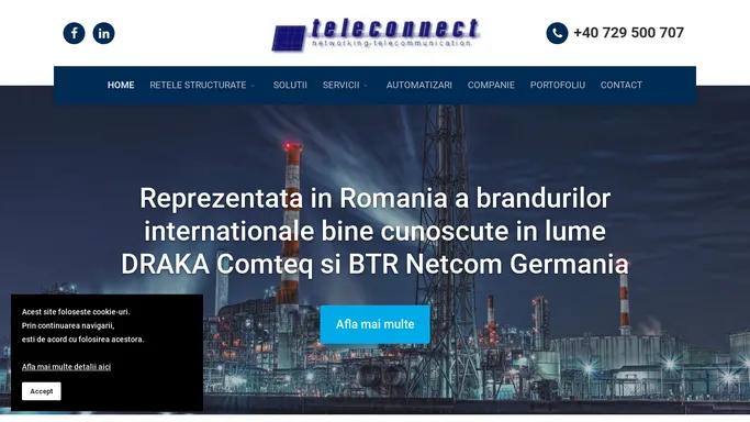 Teleconnect | Retele structurate | Proiectantii de retele | Instalatori de fibra optica | Echipamente de control | Retele industriale