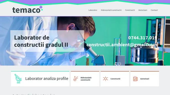 Temaco - Laborator testare materiale constructii