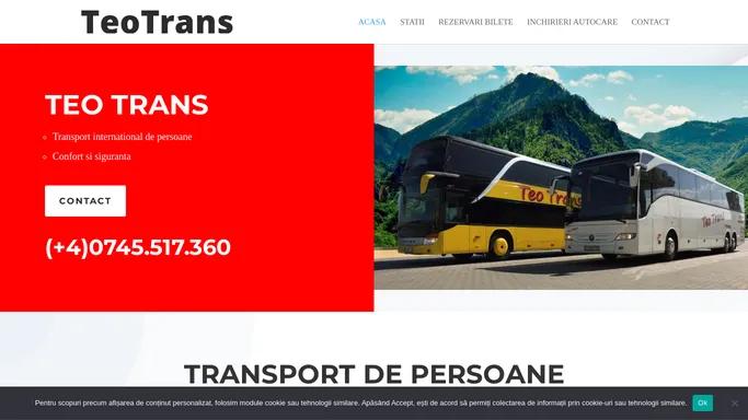 TeoTrans | Transport Persoane International