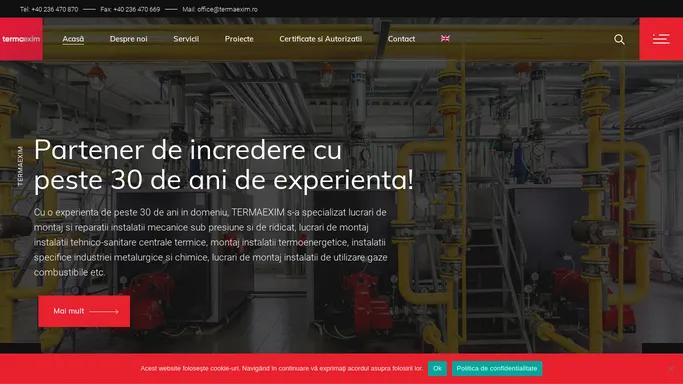 TERMAEXIM – Lucrari de montaj si reparatii instalatii mecanice