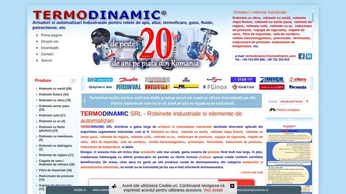 Armaturi industriale si elemente de automatizari pentru retele de apa, termoficare, abur, gaze, fluide petrochimice etc.