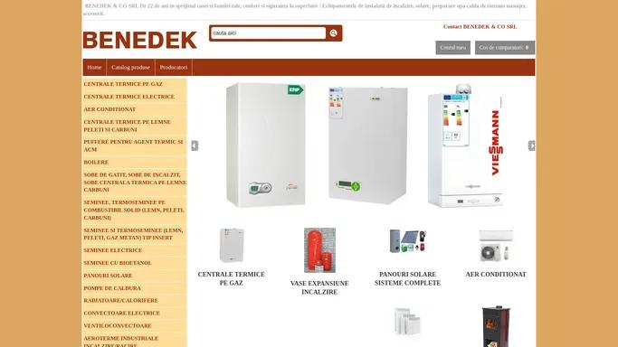 BENEDEK & CO SRL De 22 de ani in sprijinul casei si familei tale, confort si siguranta la superlativ | Echipamentele de instalatii de incalzire, solare, preparare apa calda de consum menajer, accesorii.