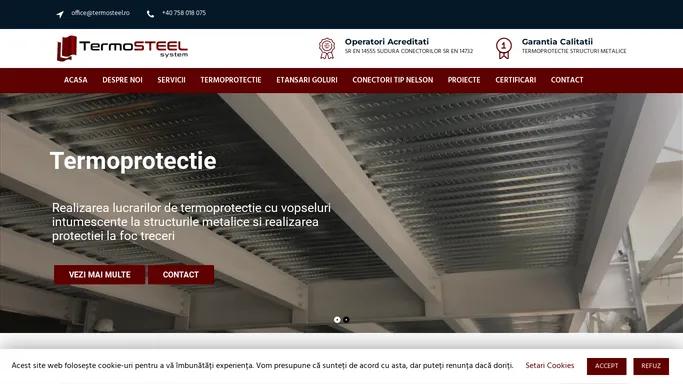 Lucrari de protectie la foc cu vopseluri intumescente| Termo Steel System