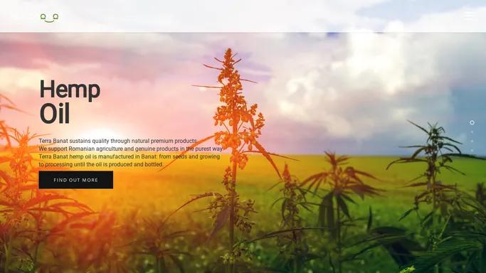 Terra Banat - 100% natural products from hemp grown and cared for in Romania