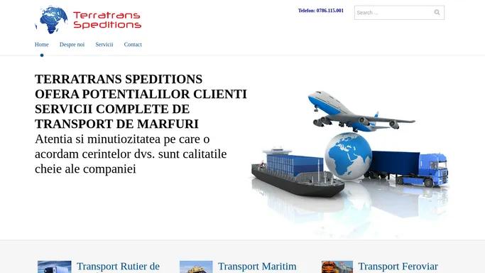 Servicii complete de transport de marfuri | TERRATRANS SPEDITIONS