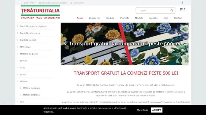 Tesaturi si accesorii textile Cluj-Napoca | Tesaturi Italia