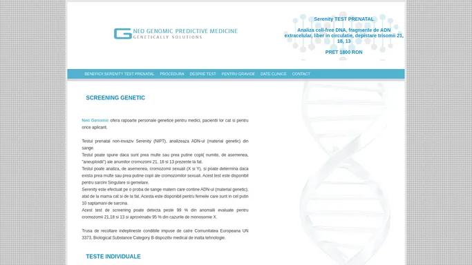 Serenity Test Prenatal | Screening Genetic Sindrom Down