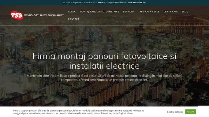 Firma montaj panouri fotovoltaice si instalatii electrice - THALES SYSTEMS SERVICE SRL