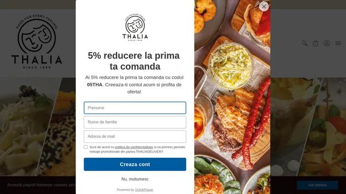 Comanda mancare online de la Restaurant Thalia. Livrare in Bucuresti.