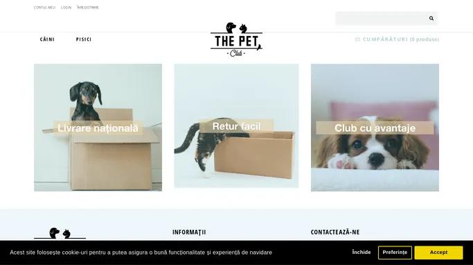 The PetClub - Petshop online pentru caini si pisici - Magazin online cu antiparazitare interne si externe, hrana, accesorii, produse de ingrijire, hrana dietetica, articole caini si pisici