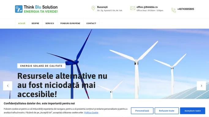 Think Blu Solution – Energie ta verde!