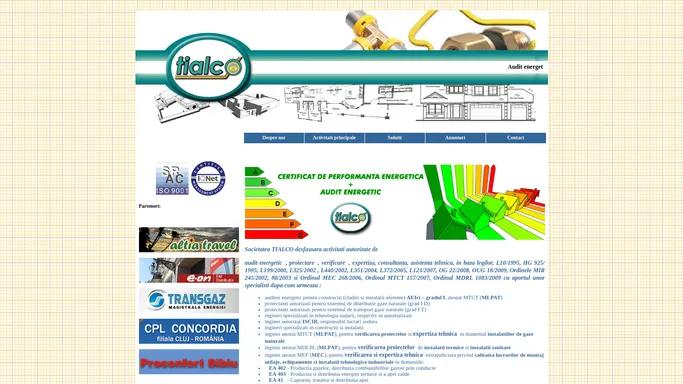 TIALCO - Audit energetic | Certificat de performanta energetica | Verificare autorizata proiecte | Proiectare | Expertiza tehnica