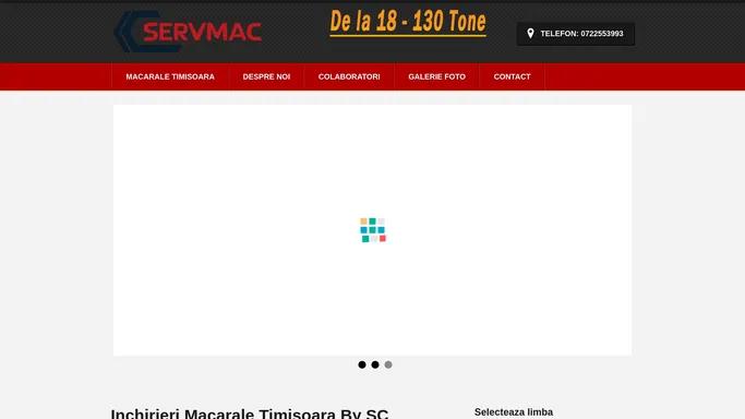 Inchirieri Macarale Timisoara By SC SERVMAC SRL | 