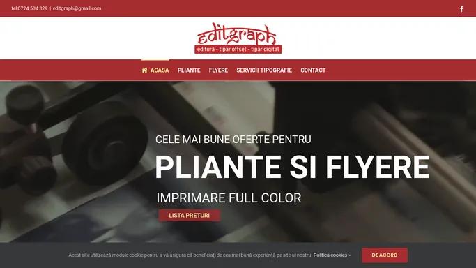 Tipografie pliante, flyere din Buzau | editura Editgraph