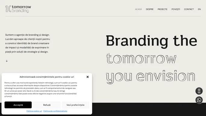 Strategie si design de brand • Tomorrow Branding