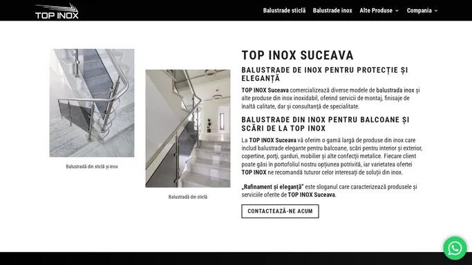 Balustrade Inox, Copertine, Scari, Garduri - TOP INOX Suceava