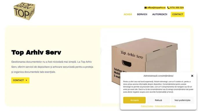 Servicii depozitare documente - Top Arhiv