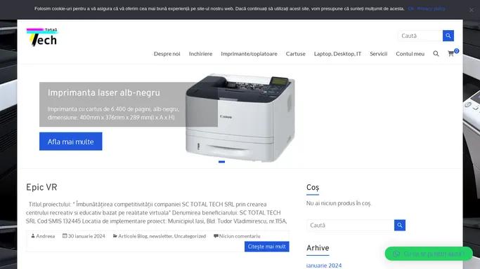 Total Tech – Furnizor de servicii specializate in instalarea, depanarea si intretinerea echipamentelor de printare si copiere.