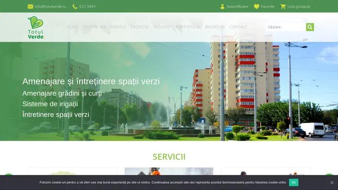 Totul Verde – Servicii de curatenie, Inchirieri utilaje, Amenajare spatii verzi