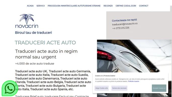 Traduceri acte auto - Birou de traduceri | Traduceri acte auto