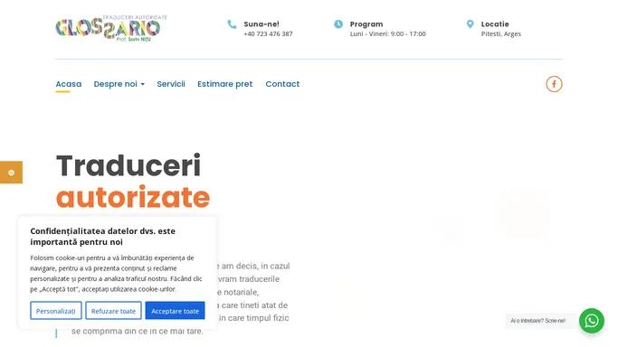 Traduceri Autorizate Pitesti - Glossario - Traducator Autorizat