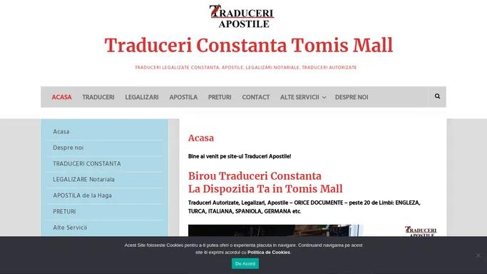 Traduceri Constanta Tomis Mall – Traduceri Legalizate Constanta. Apostile. Legalizari Notariale. Traduceri Autorizate