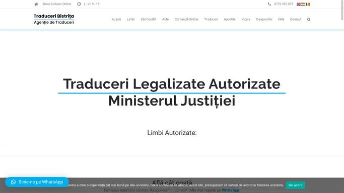 Traduceri Autorizate din 30 de limbi in Bistrita - Traduceri Bistrita