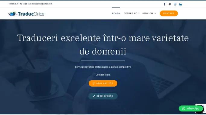 TraducOrice - Birou servicii lingvistice profesionale - Traduceri autorizate, legalizate