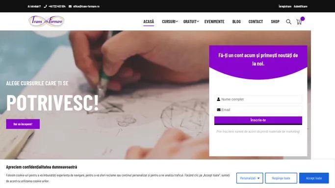 Cursuri online pentru viata implinita | Trans-Formare