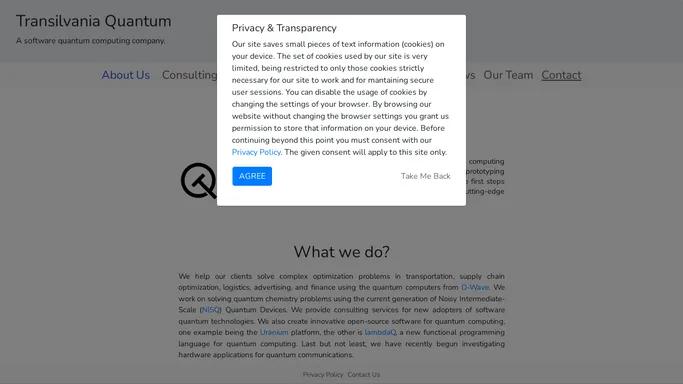 Transilvania Quantum - company website