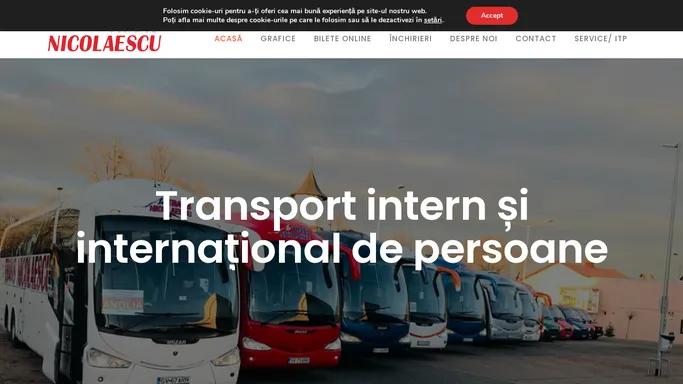 Trans Nicolaescu - Transport persoane, transport international