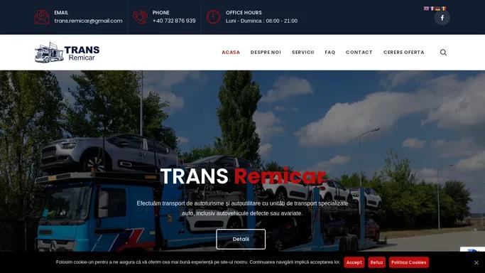 Trans Remicar – Transport auto intern si international pe platforma