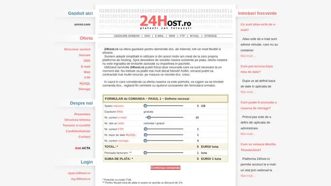 Oferta gazduire domenii - 24host.ro