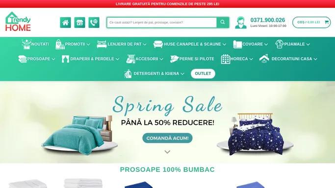 TrendyHOME – Cumpara lenjerii pentru pat de calitate superioara la cele mai mici preturi. Profita acum de cele mai bune oferte 1+1 Gratis! Lenjerii bumbac finet, satinat, 3D