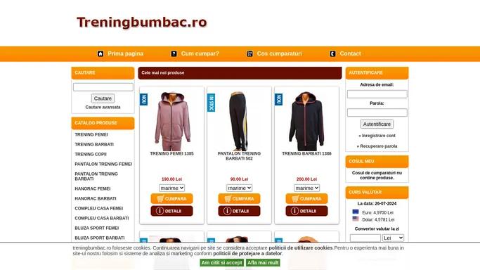 Magazin online treninguri bumbac. Produse in Romania, Piatra Neamt.