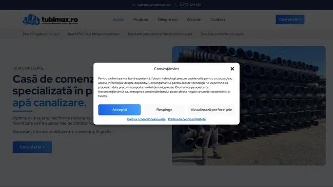 Depozit Tuburi Corugate - Tubimax.ro