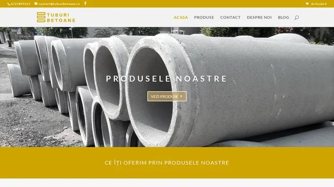 Tuburi din Beton - Tuburi Betoane S.R.L. Elemnte de baza si Inele camine