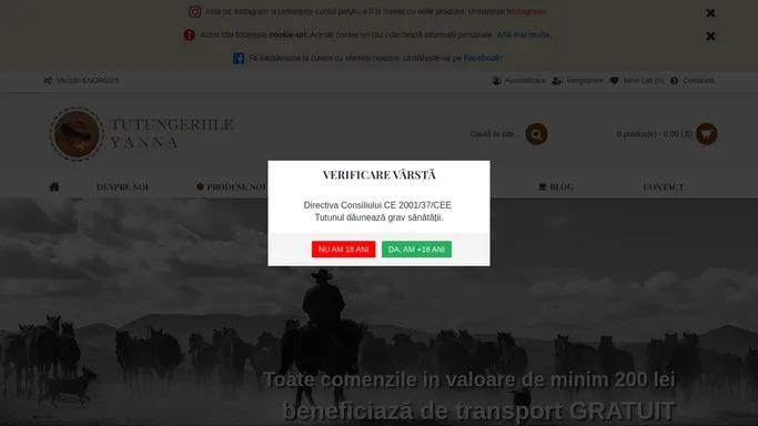 Tutungeria online Yanna - tutun, tuburi tigari si toata gama de produse la preturi foarte bune