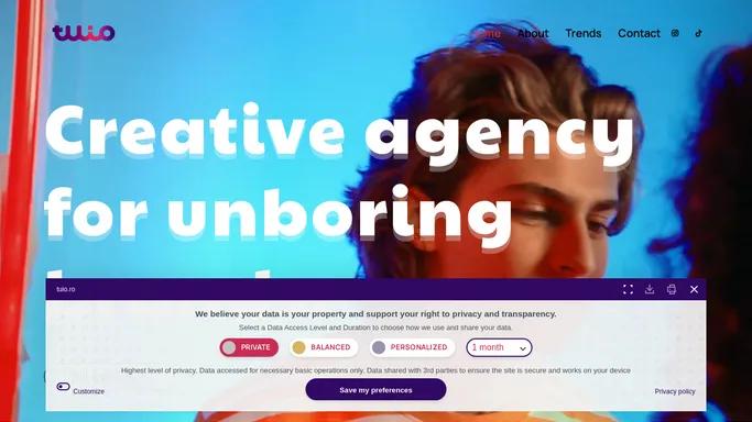 Tuio – Digital Creative Agency – For unboring brands