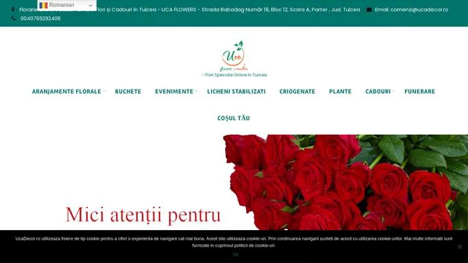 Florarie Tulcea | Uca Flowers | Livrare flori si cadouri !